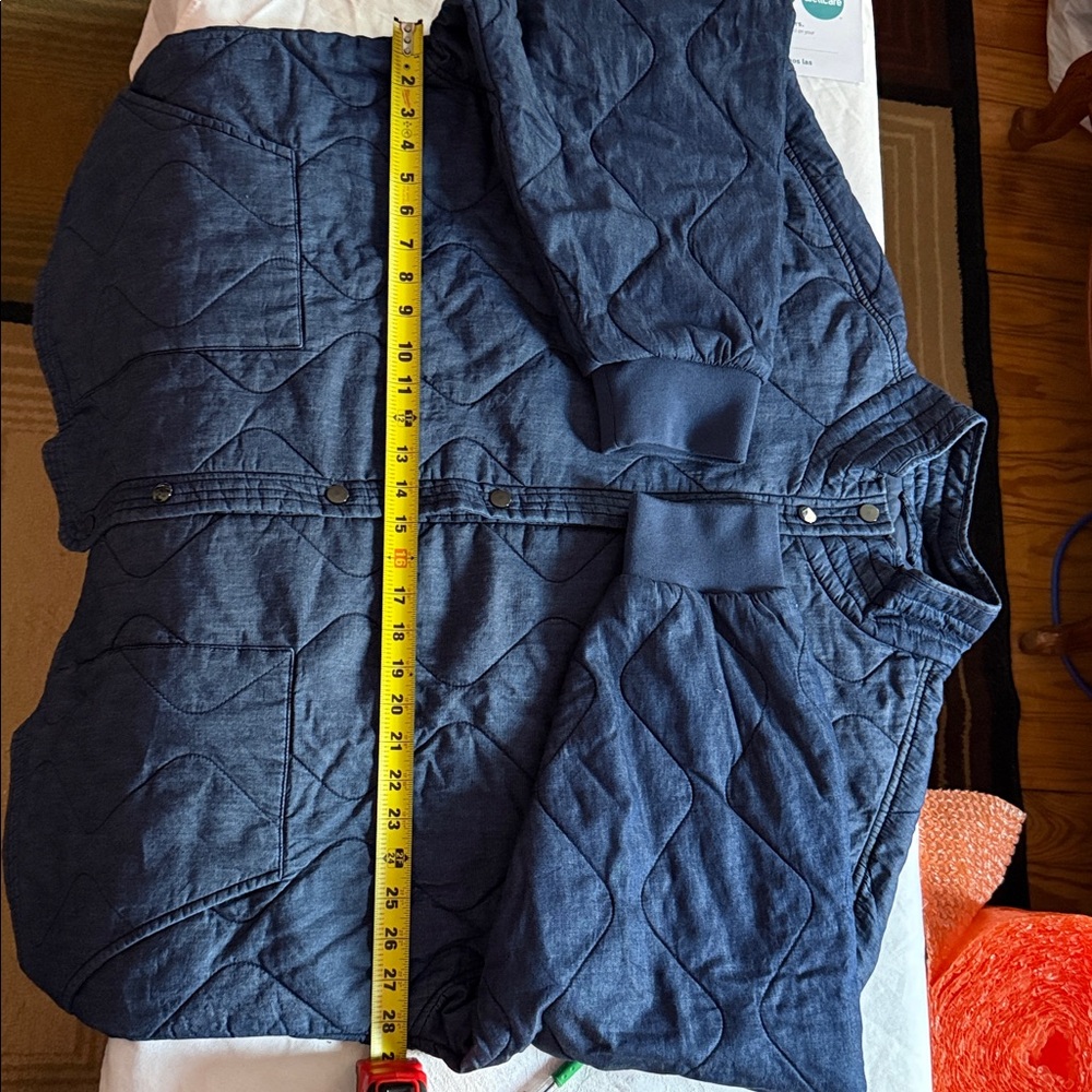 Blue Fleet Street Quilted Women's Puffer Jacket sz 2X - Picture 10 of 12